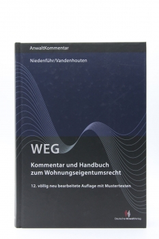 Niedenführ, WEG Kommentar und Handbuch zum Wohnungseigentumsrecht 12. Auflage 2017, altes Recht, mit DVD