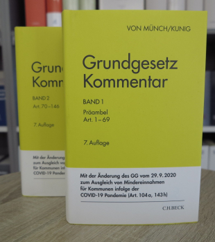 von Münch/Kunig, Grundgesetz Kommentar in 2 Bänden, 7. Auflage 2021, Vorauflage