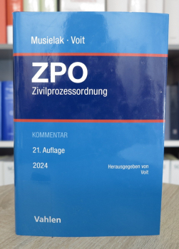 Musielak, ZPO Zivilprozessordnung 21. Auflage Februar 2024