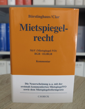 Börstinghaus/Clar,  Mietspiegelrecht  MsV (Mietspiegel-VO), BGB, EGBGB KOmmentar 1. Auflage 2023
