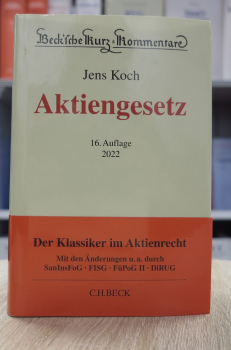Koch, Aktiengesetz Kommentar 16. Auflage 2022