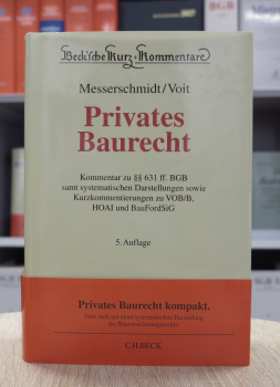 Messerschmidt, Privates Baurecht 5. Auflage 2026 AKTUELLE AUFLAGE