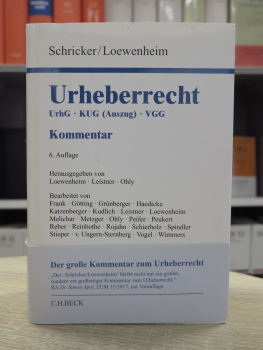 Schricker, Urheberrecht Kommentar 6. Auflage 2020 Vorauflage