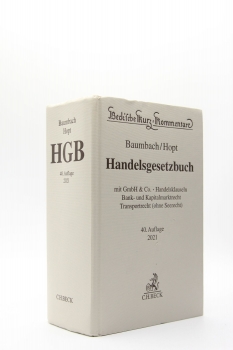 Baumbach/Hopt, HGB Handelsgesetzbuch 40. Auflage 2021 (Rechtsstand Ende 2020) --ohne Schutzumschlag--
