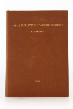 NJW Neue Juristische Wochenschrift 1952 original gebunden