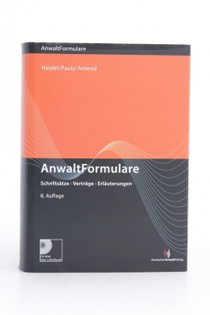 Heidel, Anwaltformulare 8. Auflage 2015 (Rechtsstand November 2014) mit CD
