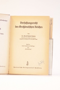 Huber, Verfassungsrecht des Großdeutschen Reiches 2. stark erweiterte Auflage 1937/1939