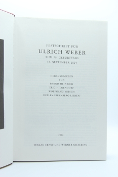 Preview: Festschrift für Ulrich Weber zum 70. Geburtstag am 18. September 2004