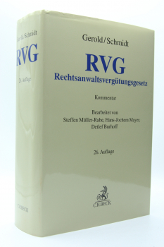 Gerold, RVG Kommentar Rechtsanwaltsvergütungsgesetz 26. Auflage Juli 2023 (mit Kostenrechtsreform 2021, aber NOCH NICHT Reform 2025)