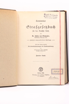 von Olshausen, Kommentar zum Strafgesetbuch StGB für das Deutsche Reich 10. Auflage 1916 in 2 Bänden