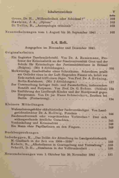 Archiv für Kriminologie, Begründet von Dr. Hans Gross, Band 109 und 110, 1941/1942