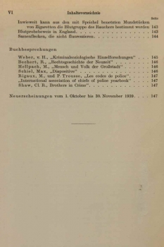 Archiv für Kriminologie, Begründet von Dr. Hans Gross, Band 105 und 106, 1939/1940
