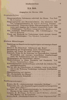 Archiv für Kriminologie, Begründet von Dr. Hans Gross, Band 99 und 100, 1936/1937