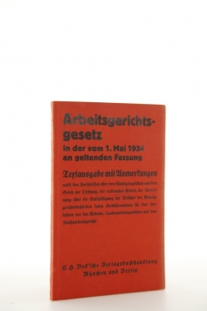 Arbeitsgerichtsgesetz in der vom 1. Mai 1934 an geltenden Fassung