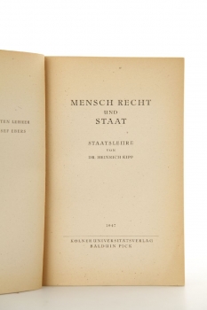 Kipp, Mensch Recht und Staat, Staatslehre, 1947