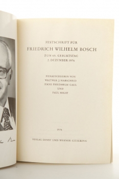 Festschrift für F.W. Bosch zum 65. Geburtstag am 2. Dezember 1976