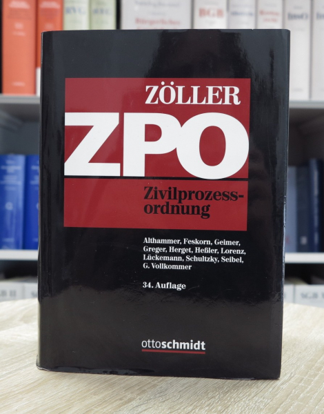 Zöller, ZPO Zivilprozessordnung 34. Auflage 2022 (Rechtsstand Oktober 2021)