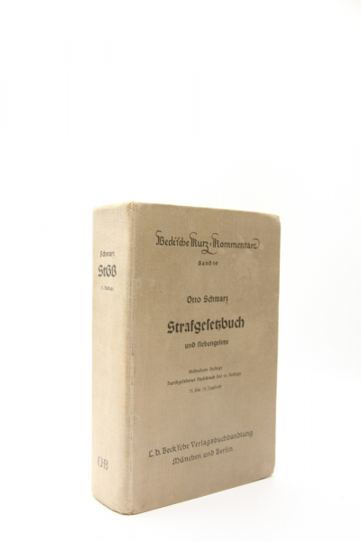 Schwarz, StGB Strafgesetzbuch 17. Auflage 1954
