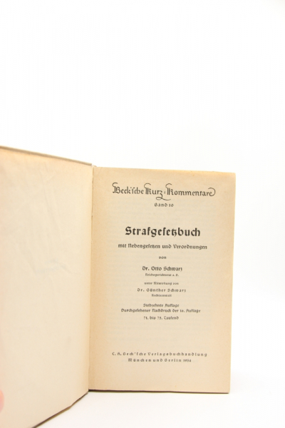Schwarz, StGB Strafgesetzbuch 17. Auflage 1954