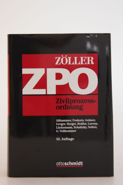 Zöller, ZPO Zivilprozessordnung 32. Auflage 2018 (Rechtsstand Herbst 2017)