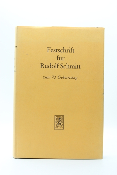 Festschrift für Rudolf Schmitt zum 70. Geburtstag, 1992