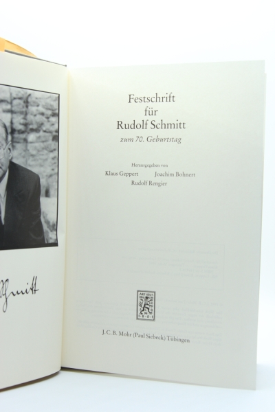 Festschrift für Rudolf Schmitt zum 70. Geburtstag, 1992