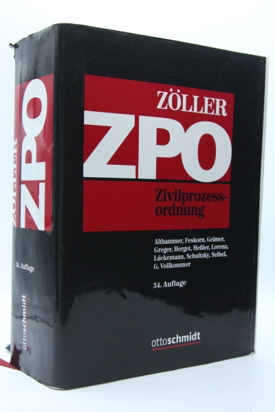 Zöller, ZPO Zivilprozessordnung 34. Auflage 2022 (Rechtsstand Oktober 2021)