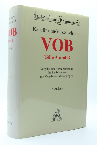 Kapellmann/Messerschmidt, VOB Teile A und B 7. Auflage 2020