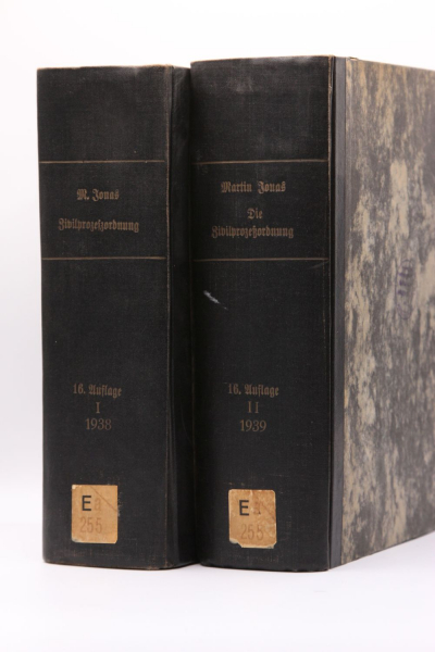 Jonas, Die Zivilprozessordnung in der Fassung der Bekanntmachung vom 8. November 1933, 16. Auflage 1938/39 in 2 Bänden