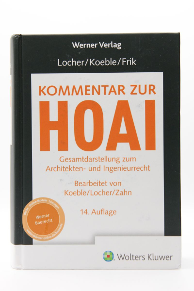 Locher, HOAI 14. Auflage 2020 (Rechtsstand November 2019)