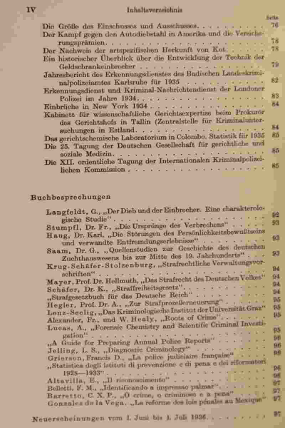 Archiv für Kriminologie, Begründet von Dr. Hans Gross, Band 99 und 100, 1936/1937