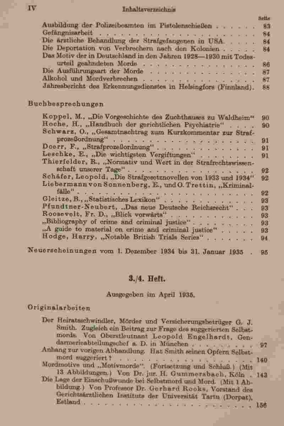 Archiv für Kriminologie, Begründet von Dr. Hans Gross, Band 96 und 97, 1935